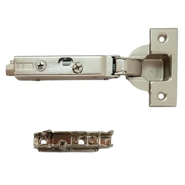 UMAXO GRASS Tiomos 6067 S 110 Furniture Hinge with Damping 3 Drilling Patterns to Choose from Hinge Drilling Distance 48 mm 6067 S Includes Straight Mounting Plate