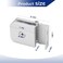 SyunsXoon Glass Shower Door Hinge Aluminum Silver Door Mount Hinge Fits 14 Inch FramedGlass Shower Doors Residential Use Shower Doors Hardware Replacement Part 1Pcs
