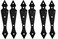 FAFEFC Fence Hinge Fence Hinge Guardrail Accessories Garden Door Hinge Arrow Hinge 4 inch Turn Decorative Hinge Heavy Duty Hinge 6 Pack