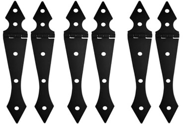 FAFEFC Fence Hinge Fence Hinge Guardrail Accessories Garden Door Hinge Arrow Hinge 4 inch Turn Decorative Hinge Heavy Duty Hinge 6 Pack