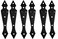 FAFEFC Fence Hinge Fence Hinge Guardrail Accessories Garden Door Hinge Arrow Hinge 4 inch Turn Decorative Hinge Heavy Duty Hinge 6 Pack