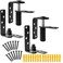 Tambee Saloon Door Hinges Heavy Duty 304 Stainless Steel Double Swing Action Hinge Self Closing for Bar Cafe Patio Doors Black 2 Pack Swing Hinge