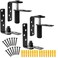 Tambee Saloon Door Hinges Heavy Duty 304 Stainless Steel Double Swing Action Hinge Self Closing for Bar Cafe Patio Doors Black 2 Pack Swing Hinge