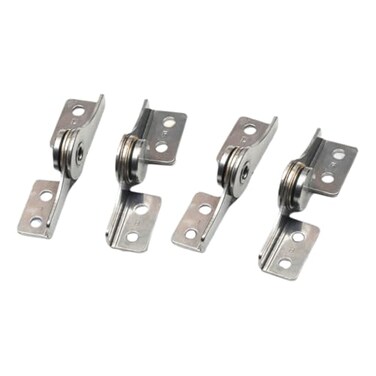 PINGPINGXIE Torque 20 NMStainless Steel Torque Shaft Hinge for Folding Table Windows Doors WardrobeCabinets Boxes Smooth Rotation Durable Easy Install2 Pair LR Silver