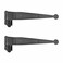 Renovators Supply Manufacturing Pack of 2 Black Pintle Strap Hinge 1175 Inch Offset Colonial Shutter Hardware