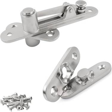 TamBee Pivot Hinge Hold Open Heavy Duty Hidden Door Hinge 440 Lbs Load Locking 90 Degrees 304 Stainless Steel Concealed for Wood Doors Secret Doors and Bookcase Door 4214