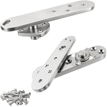 TamBee Heavy Duty Pivot Hinge Hold Open Hidden Door Hinge 1100 Lbs Load Locking 90 Degrees 304 Stainless Steel Concealed for Secret Doors Bookshelf Doors and Bookcase Door 4213