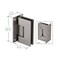 CRL Vienna 037 Series Satin Chrome Wall Mount Shower Door Hinge