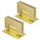 Ranbo 90 WalltoGlass Shower Door Hinges Heavy Duty 5 MM Solid Brass Design Fits 51612 812mm Tempered Glass Brushed Champagne Gold for Frameless Shower Enclosures 2Pack