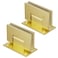 Ranbo 90 WalltoGlass Shower Door Hinges Heavy Duty 5 MM Solid Brass Design Fits 51612 812mm Tempered Glass Brushed Champagne Gold for Frameless Shower Enclosures 2Pack