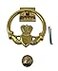 Exclusively Irish Claddagh Circular Door Knocker for Front Door Antique CooperPolished Brass Satin Nickel Knocker Ireland Home Dcor 55x 55