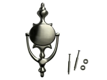 QCAA Solid Brass Door Knocker 734 Satin Nickel 1 Pack Made in Taiwan