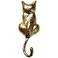 Anatolica Cat Door Knocker Solid Brass 611 inches Polished Brass