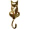 Anatolica Cat Door Knocker Solid Brass 611 inches Polished Brass