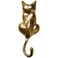 Anatolica Cat Door Knocker Solid Brass 611 inches Polished Brass