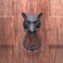 Renovators Supply Manufacturing Door Knockers for Front Door 85 in Black Cast Iron Fox Head Shaped Door Knocker with Mounting Hardware
