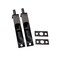 QCAA Solid Brass Door Flush Bolt 4 with Square End Matte Black 2 Pack Made in Taiwan