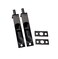 QCAA Solid Brass Door Flush Bolt 4 with Square End Matte Black 2 Pack Made in Taiwan