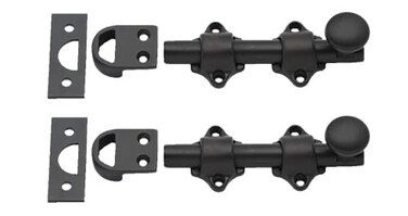 QCAA Solid Brass Dutch Door Bolt 4 US10B ORB Oil Rubbed Bronze Made in Taiwan 2 Pack