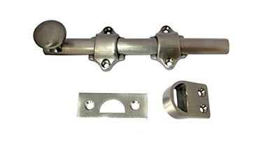 QCAA Solid Brass Dutch Door Bolt 6 Brushed Satin Nickel Made in Taiwan