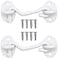 QJZXUEZHEN 2Pcs 3 inch Barn Door Lock Cabin Hook Eye Latch Gate Door Swivel Window Door Hook with Mounting Screws White