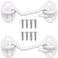 QJZXUEZHEN 2Pcs 3 inch Barn Door Lock Cabin Hook Eye Latch Gate Door Swivel Window Door Hook with Mounting Screws White