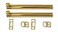 QCAA Solid Brass Surface Bolt 6 Polish Brass 2 Pack Made in Taiwan