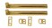 QCAA Solid Brass Surface Bolt 6 Polish Brass 2 Pack Made in Taiwan