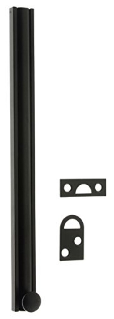 IDH by St. Simons idh by St Simons 11046019 Professional Grade Quality Genuine Solid Brass Surface Bolt with 1Inch Throw 6Inch Matte Black