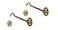 QCAA Heavier Duty Brass Door Hook Latch Eye 6 Vibrated Brass 2 Pack Made in Taiwan