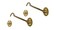 QCAA Heavier Duty Brass Door Hook Latch Eye 6 Vibrated Brass 2 Pack Made in Taiwan