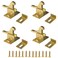 kaileyouxiangongsi 4 Pack Brass Heavy Duty Elbow Latch Window Cabinet Door Latch for HomeOfficeCabinet Doors Window Doorswith Mounting Screws
