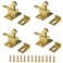 kaileyouxiangongsi 4 Pack Brass Heavy Duty Elbow Latch Window Cabinet Door Latch for HomeOfficeCabinet Doors Window Doorswith Mounting Screws