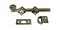 QCAA Solid Brass Dutch Door Bolt 6 Antique Brass 1 Pack Made in Taiwan