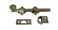 QCAA Solid Brass Dutch Door Bolt 6 Antique Brass 1 Pack Made in Taiwan