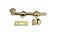QCAA Solid Brass Dutch Door Bolt 6 Polished Brass 1 Pack Made in Taiwan