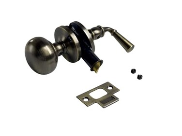 QCAA Solid Brass Storm Door Latch Brushed Antique Brass Made in Taiwan 1 Pack