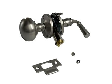 QCAA Solid Brass Storm Door Latch Satin Nickel Made in Taiwan 1 Pack