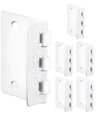 JD Jack N'Drill Jack N Drill Flip Action Door Lock 6 Pack Reversible Privacy Door Locks with Anti Lockout Screw for Child Proofing and Home Defense Easy to Install and Durable Lock for Interior Swingi