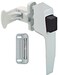 National Hardware N213165 Pushbutton Door Latch Lock White 134 in Hole Spacing Storm Door Security Latch for Screen Doors 58 to 2 in Thick with Interior Locking