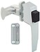 National Hardware N213165 Pushbutton Door Latch Lock White 134 in Hole Spacing Storm Door Security Latch for Screen Doors 58 to 2 in Thick with Interior Locking