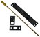 IDH by St. Simons idh by St Simons 11020019 Professional Grade Quality Genuine Solid Brass Extension Flush Bolt with 1134Inch and Brass Plunger Matte Black