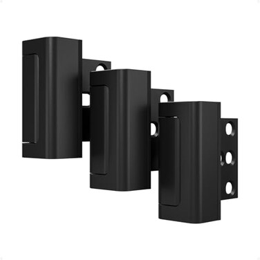Steinwhale 3 Pack Home Security Door Reinforcement Lock Childproof Safety Door Lock Latch Stopper Removable ScrewMounted Prevent Home Unauthorized Entry Aluminum Construction Withstands 800 lbs