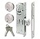 Pacific Doorware Storefront Door Mortise Lock Hook Deadbolt Double Keyed Cylinder Combo Adams Rite Cam in Aluminum 3132 Backset