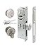 Pacific Doorware Keyed Hookbolt Set Turnknob Aluminum Silver 3132 Backset
