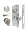 Pacific Doorware Keyed Hookbolt Set Turnknob Aluminum Silver 3132 Backset