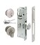 Pacific Doorware Keyed Hookbolt Set Turnknob Aluminum Silver 3132 Backset