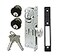 Pacific Doorware Keyed Hookbolt Set Double Cylinder Duronotic Bronze 3132 Backset
