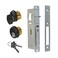 AIsecure Commercial Mortise Door Lock with Thumbturn 118 Backset Storefront Door Deadbolt Lock Solid Brass Cylinder Direct Replacement for Aluminum Narrow Stile Doors Black