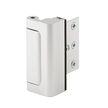 PRIME-LINE PrimeLine U 10827 Door Reinforcement Lock Add Extra High Security to your Home and Prevent Unauthorized Entry 3 In Stop Aluminum Construction Satin Nickel Single Pack